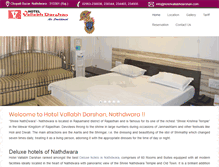 Tablet Screenshot of hotelvallabhdarshan.com